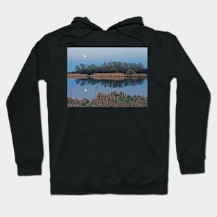 Moonlight Reflection, Longham Lakes, March 2024 Hoodie